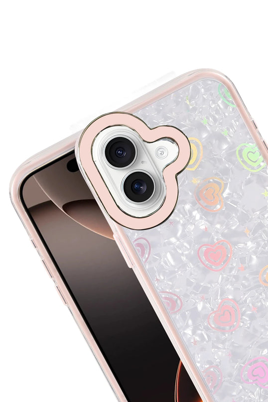 iPhone 16 Lumi Desenli Kapak Kılıf - Pembe 2
