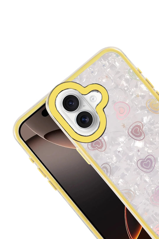 iPhone 16 Lumi Desenli Kapak Kılıf - Sarı 2