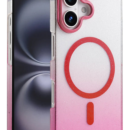 iPhone 16 Plus Glossy Magsafe Kapak Kılıf - Pembe