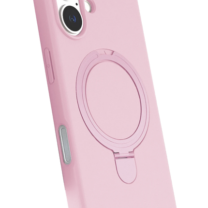 iPhone 16 Plus Regal Magsafe Standlı Kapak Kılıf - Açık Pembe 3