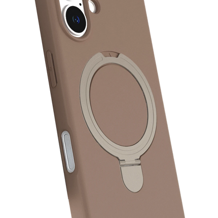 iPhone 16 Plus Regal Magsafe Standlı Kapak Kılıf - Çöl Titanyum 3