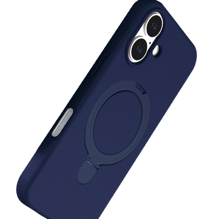 iPhone 16 Plus Regal Magsafe Standlı Kapak Kılıf - Lacivert 4
