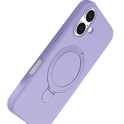 iPhone 16 Plus Regal Magsafe Standlı Kapak Kılıf - Lila 4