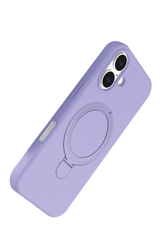 iPhone 16 Plus Regal Magsafe Standlı Kapak Kılıf - Lila 4