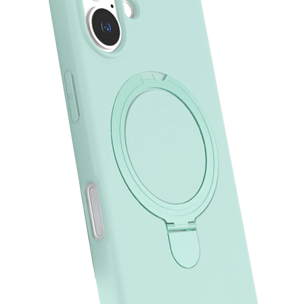 iPhone 16 Plus Regal Magsafe Standlı Kapak Kılıf - Su Yeşili 2