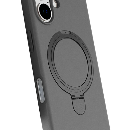 iPhone 16 Plus Regal Magsafe Standlı Kapak Kılıf - Titan Gri 3