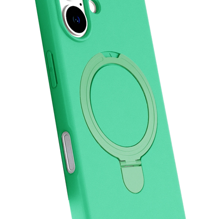 iPhone 16 Plus Regal Magsafe Standlı Kapak Kılıf - Yeşil 3
