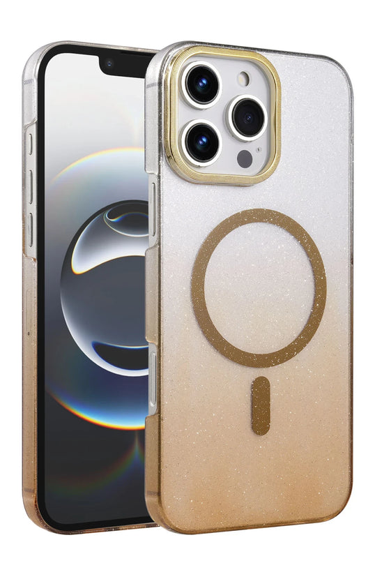 iPhone 16 Pro Max Glossy Magsafe Kapak Kılıf - Çöl Titanyum