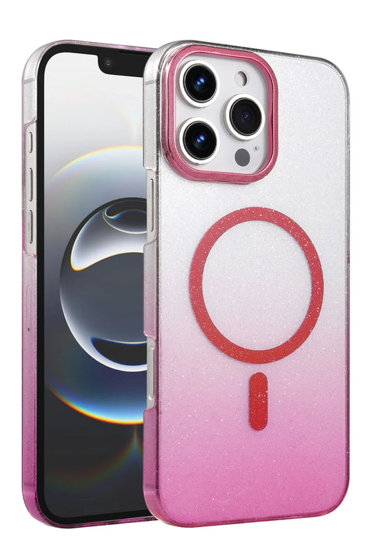 iPhone 16 Pro Max Glossy Magsafe Kapak Kılıf - Pembe