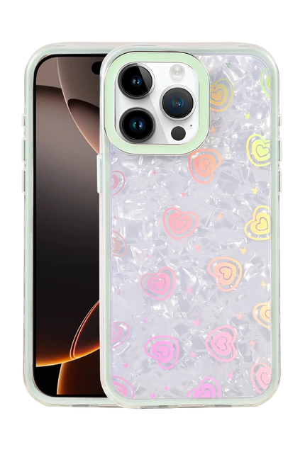 iPhone 16 Pro Max Lumi Desenli Kapak Kılıf - Parlak Yeşil