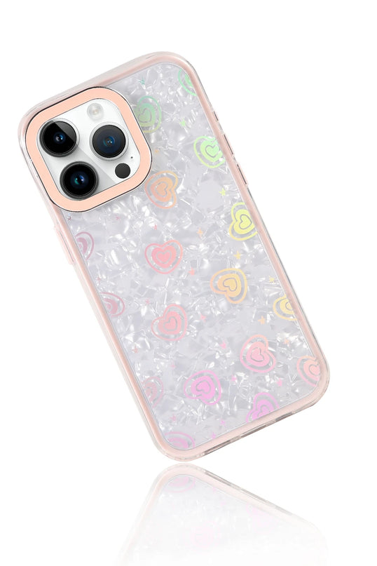 iPhone 16 Pro Max Lumi Desenli Kapak Kılıf - Pembe 4