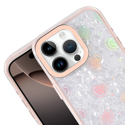 iPhone 16 Pro Max Lumi Desenli Kapak Kılıf - Pembe 3