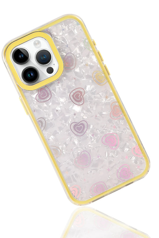 iPhone 16 Pro Max Lumi Desenli Kapak Kılıf - Sarı 4