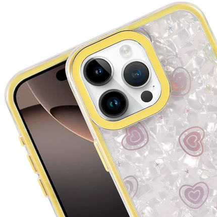 iPhone 16 Pro Max Lumi Desenli Kapak Kılıf - Sarı 2