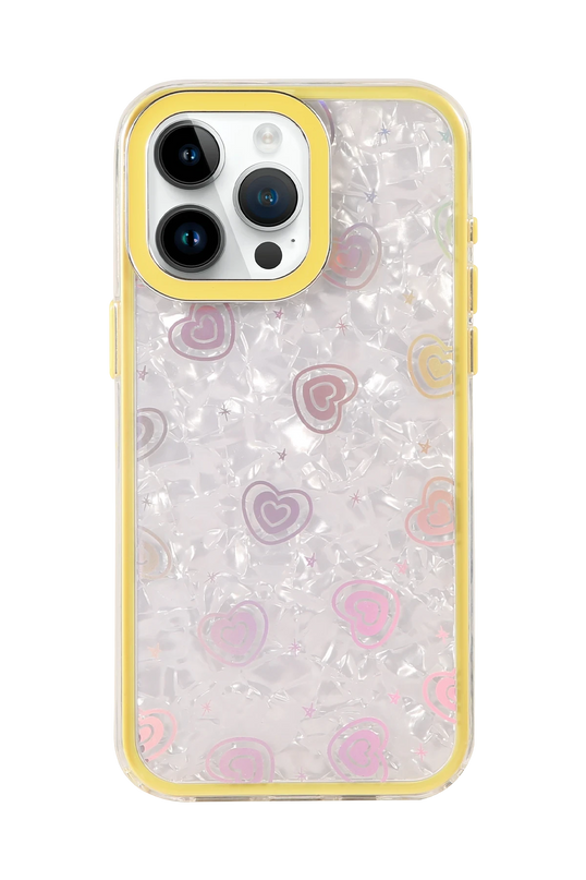 iPhone 16 Pro Max Lumi Desenli Kapak Kılıf - Sarı 3