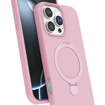 iPhone 16 Pro Max Regal Magsafe Standlı Kapak Kılıf - Açık Pembe