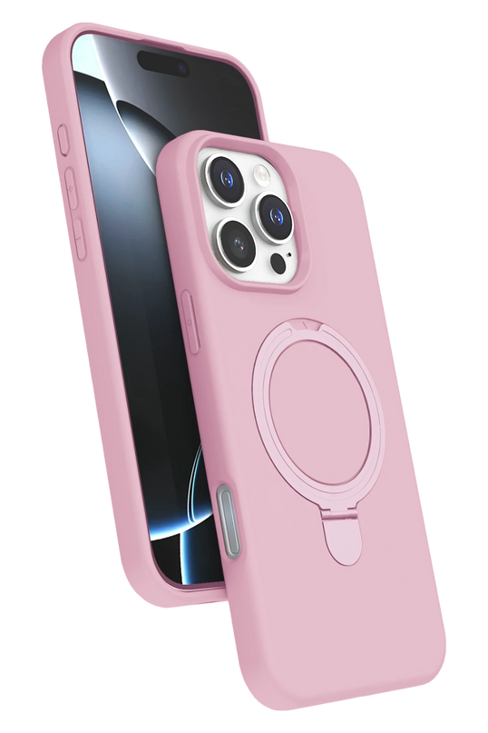 iPhone 16 Pro Max Regal Magsafe Standlı Kapak Kılıf - Açık Pembe