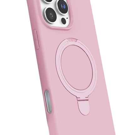 iPhone 16 Pro Max Regal Magsafe Standlı Kapak Kılıf - Açık Pembe 2