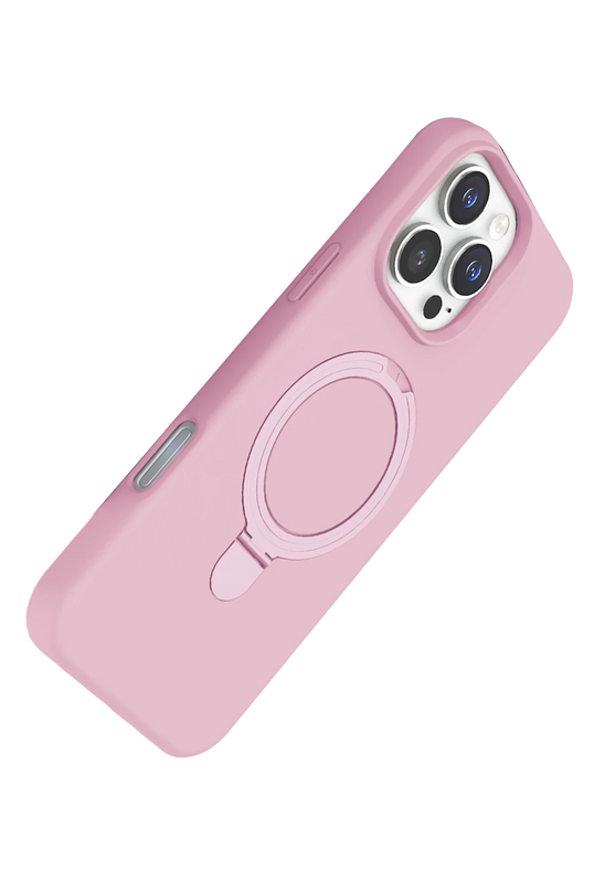 iPhone 16 Pro Max Regal Magsafe Standlı Kapak Kılıf - Açık Pembe 3