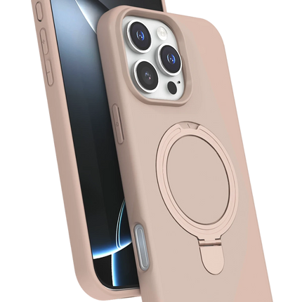 iPhone 16 Pro Max Regal Magsafe Standlı Kapak Kılıf - Çöl Titanyum