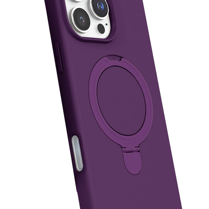 iPhone 16 Pro Max Regal Magsafe Standlı Kapak Kılıf - Derin Mor 2