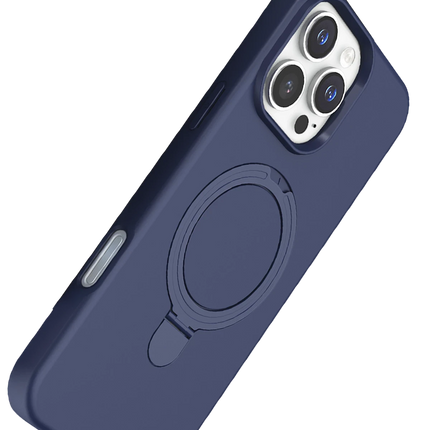 iPhone 16 Pro Max Regal Magsafe Standlı Kapak Kılıf - Lacivert 3