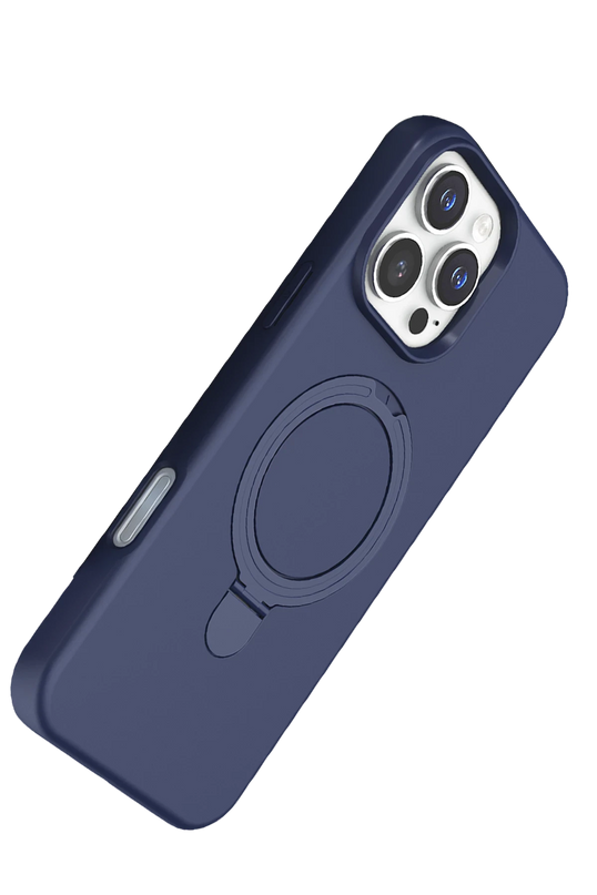 iPhone 16 Pro Max Regal Magsafe Standlı Kapak Kılıf - Lacivert 3