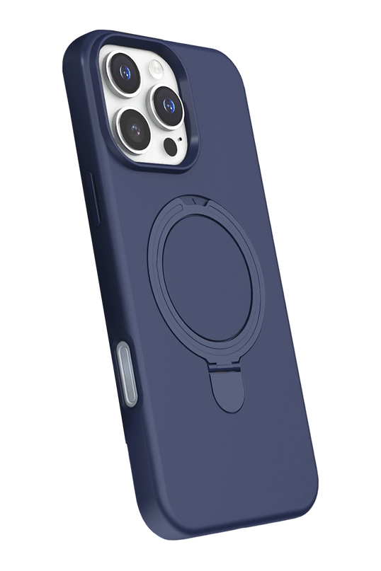 iPhone 16 Pro Max Regal Magsafe Standlı Kapak Kılıf - Lacivert 2