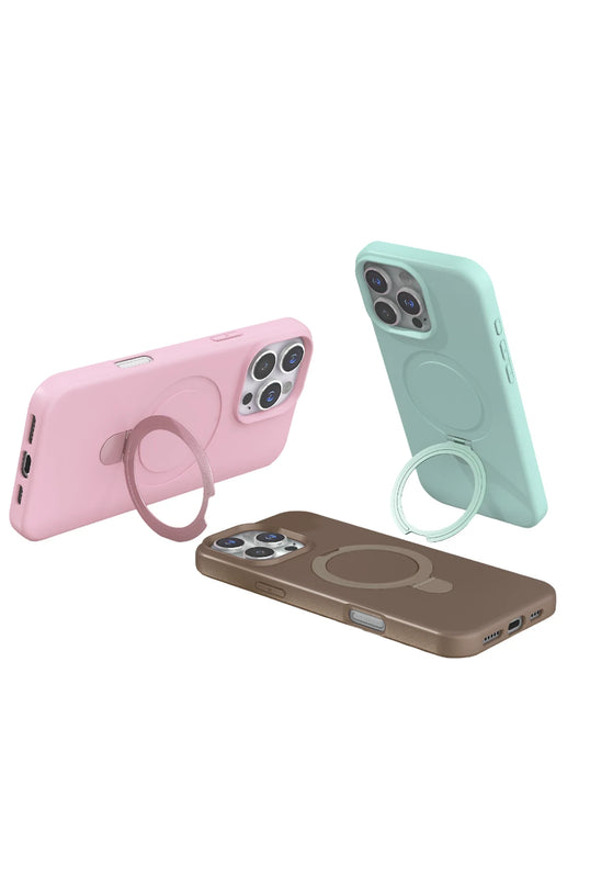 iPhone 16 Pro Max Regal Magsafe Standlı Kapak Kılıf - Lacivert 5