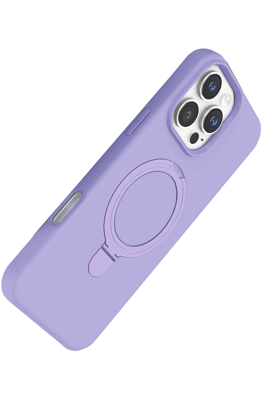 iPhone 16 Pro Max Regal Magsafe Standlı Kapak Kılıf - Lila 3