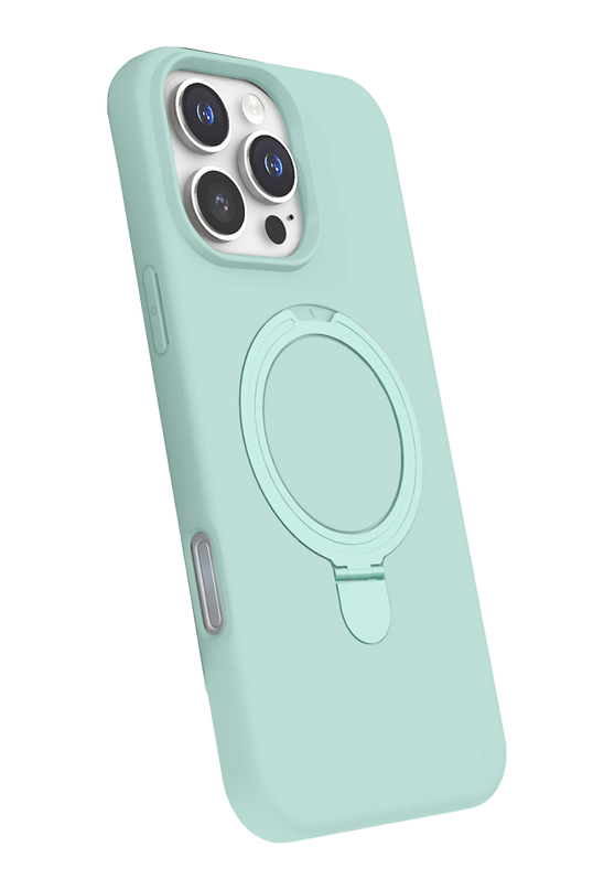 iPhone 16 Pro Max Regal Magsafe Standlı Kapak Kılıf - Su Yeşili 2