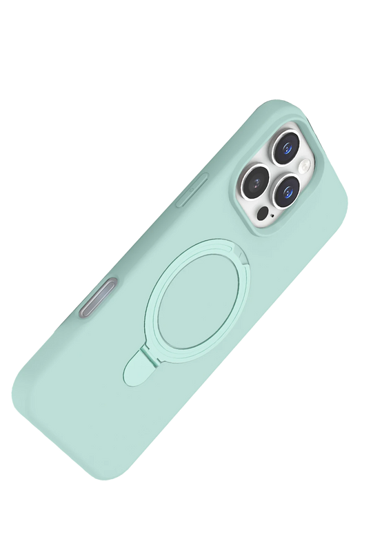 iPhone 16 Pro Max Regal Magsafe Standlı Kapak Kılıf - Su Yeşili 3