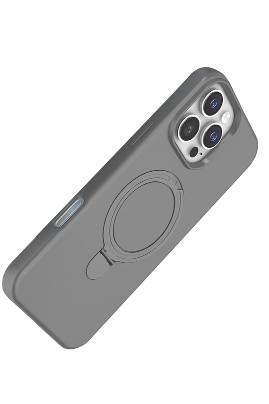 iPhone 16 Pro Max Regal Magsafe Standlı Kapak Kılıf - Titan Gri 3