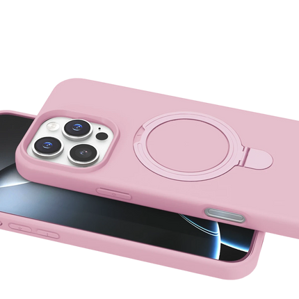 iPhone 16 Pro Regal Magsafe Standlı Kapak Kılıf - Açık Pembe 4