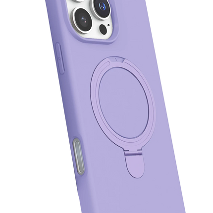iPhone 16 Pro Regal Magsafe Standlı Kapak Kılıf - Lila 2