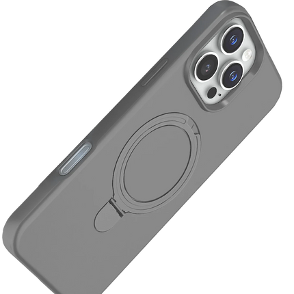 iPhone 16 Pro Regal Magsafe Standlı Kapak Kılıf - Titan Gri 3