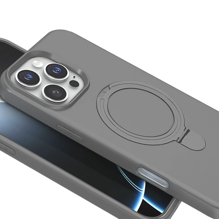 iPhone 16 Pro Regal Magsafe Standlı Kapak Kılıf - Titan Gri 4