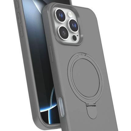 iPhone 16 Pro Regal Magsafe Standlı Kapak Kılıf - Titan Gri