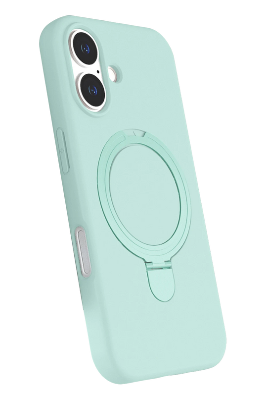 iPhone 16 Regal Magsafe Standlı Kapak Kılıf - Su Yeşili 2