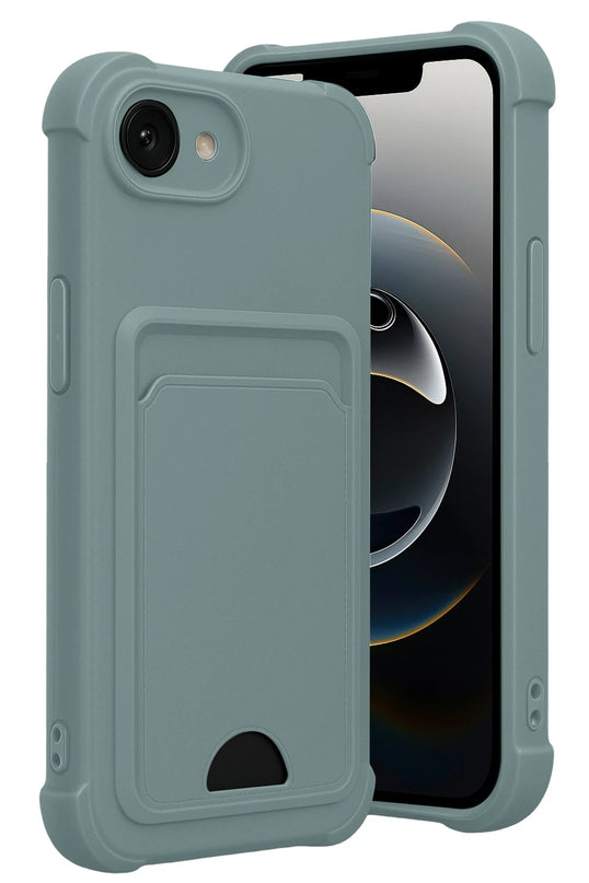 iPhone 16E Kelvin Kartvizitli Silikon Kılıf - Açık Yeşil