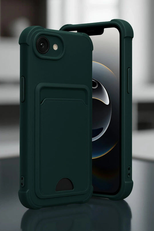 iPhone 16E Kelvin Kartvizitli Silikon Kılıf - Bordo 2