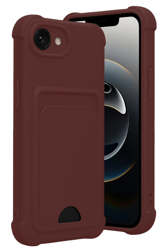 iPhone 16E Kelvin Kartvizitli Silikon Kılıf - Bordo