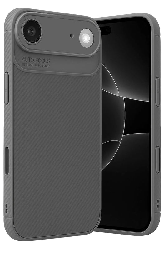 iPhone 17 Air Auto Focus Karbon Kapak Kılıf - Gri