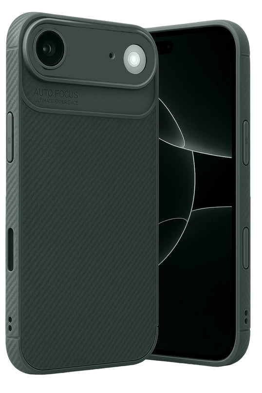 iPhone 17 Air Auto Focus Karbon Kapak Kılıf - Koyu Yeşil