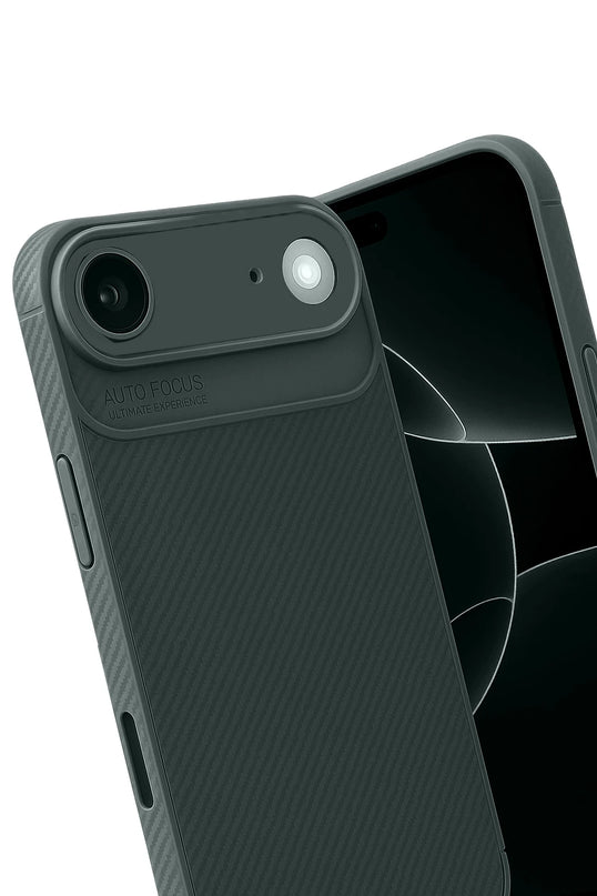 iPhone 17 Air Auto Focus Karbon Kapak Kılıf - Koyu Yeşil 3