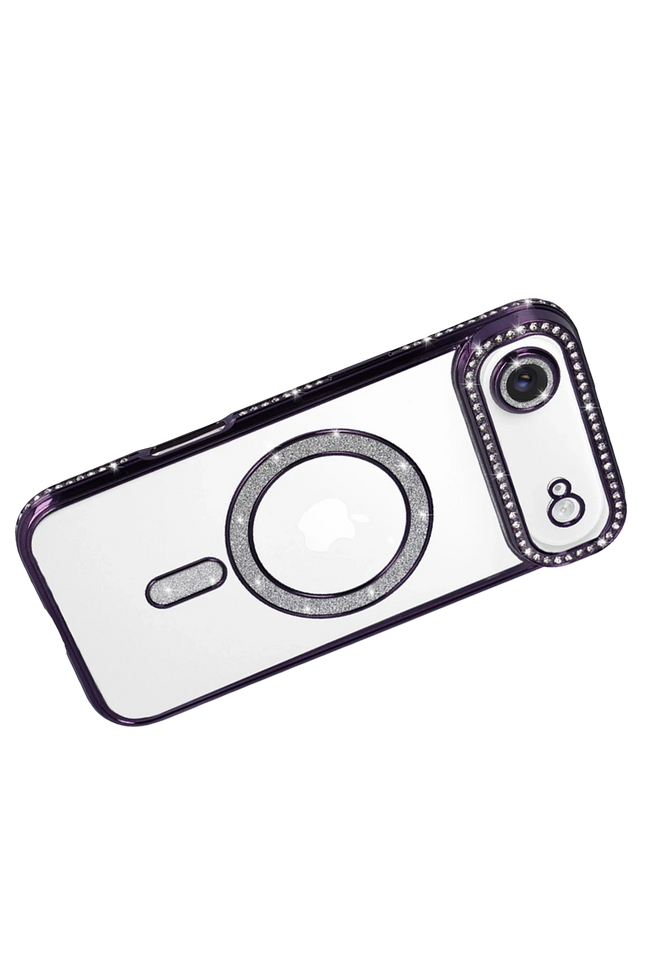 iPhone 17 Air Joke Simli Magneticsafe Kılıf - Derin Mor 4