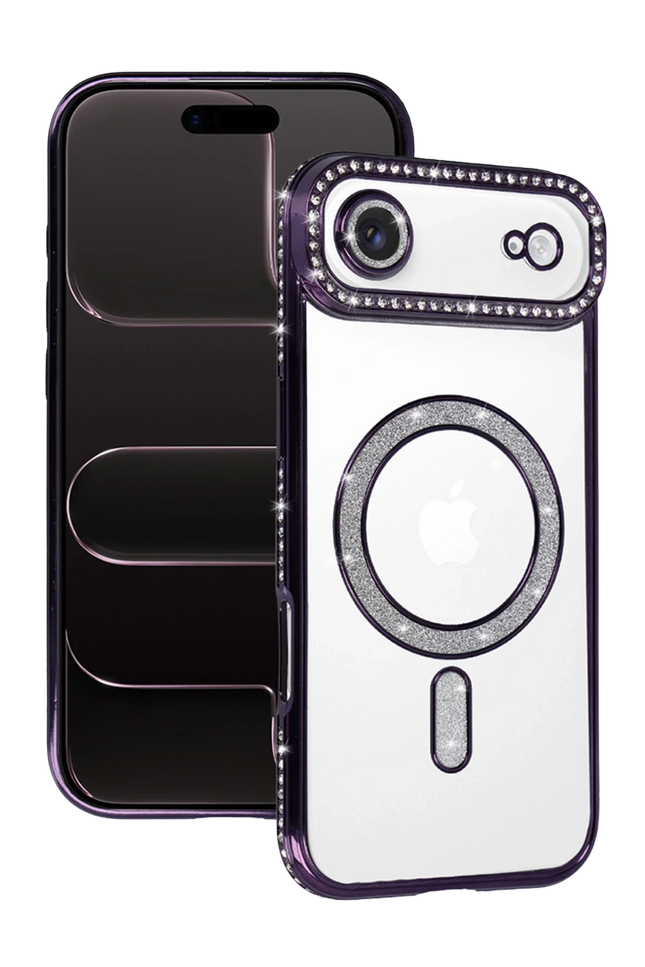 iPhone 17 Air Joke Simli Magneticsafe Kılıf - Derin Mor