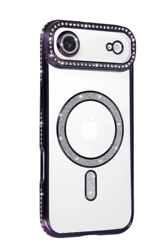 iPhone 17 Air Joke Simli Magneticsafe Kılıf - Derin Mor 2