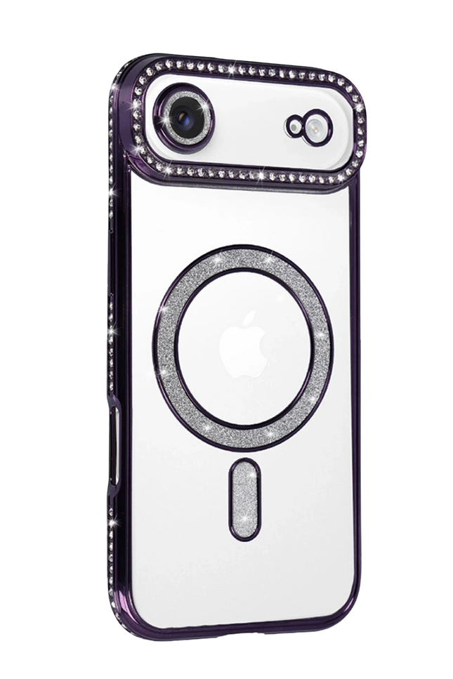 iPhone 17 Air Joke Simli Magneticsafe Kılıf - Derin Mor 2
