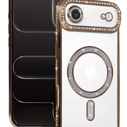 iPhone 17 Air Joke Simli Magneticsafe Kılıf - Gold